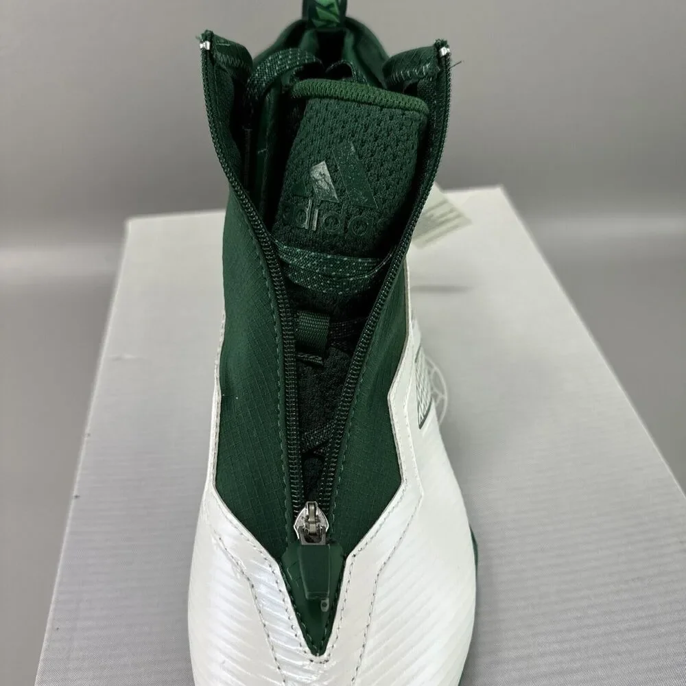Adidas Nasty 2.0 Football Cleats Sz 9M White Green Athletic Preppy GY1760‎